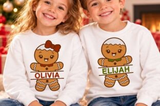 Personalized Gingerbread Kids SVG Bundle Graphic by Tivza Studio ...