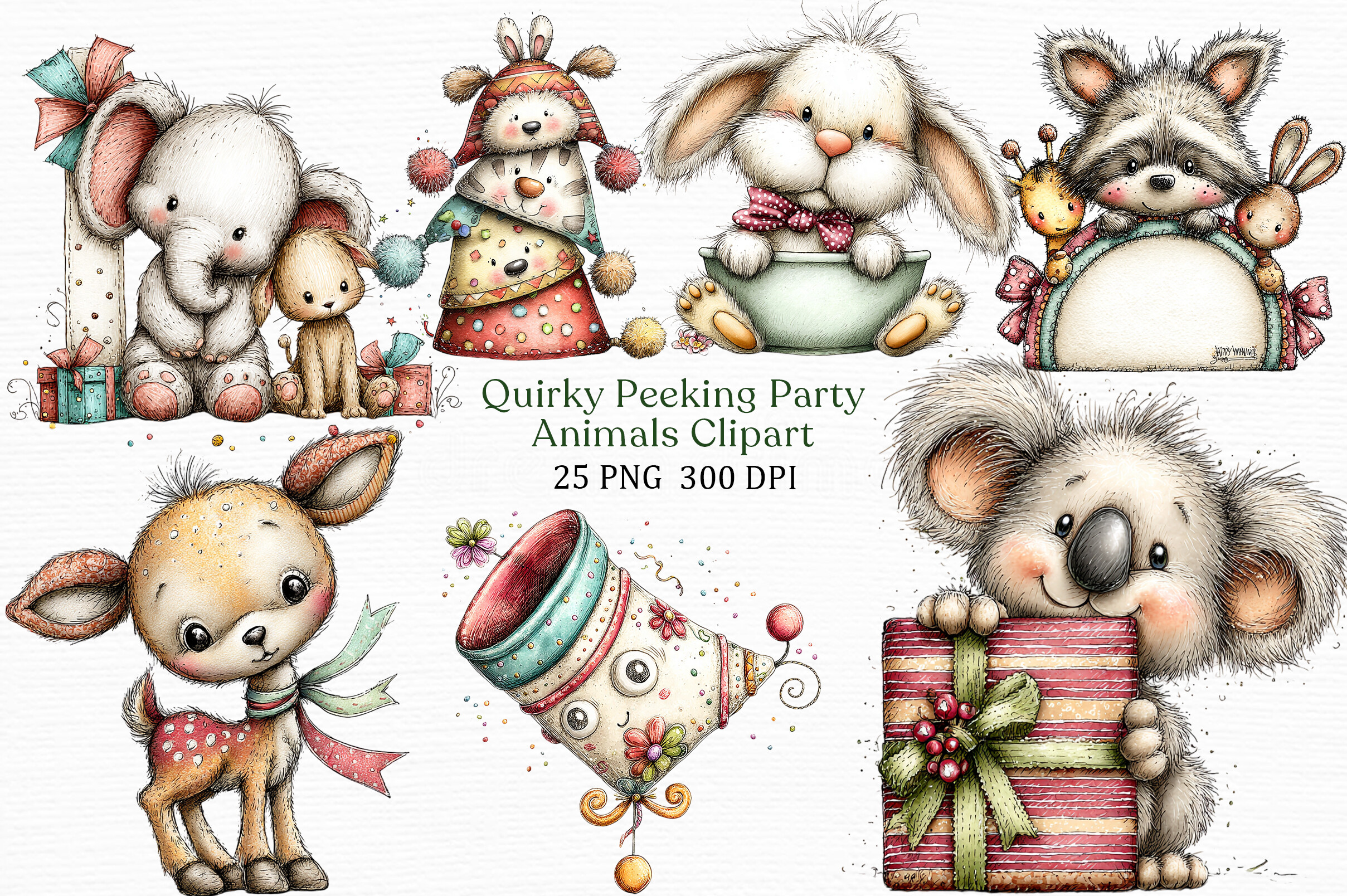 Zone Template Cursive Quirky Peeking Party Animals Clipart Graphic by PLAY ZONE · Creative ...