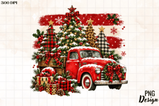 Red Christmas Truck Tree PNG Design Graphic by Crafniva · Creative Fabrica