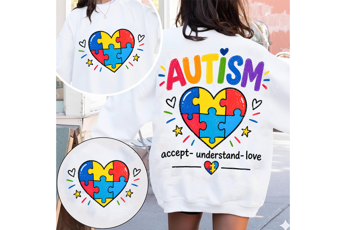 Retro Autism Awareness Coquette Bow Png Graphic by DefabriCat ...