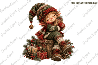 Santa Elf Project Sitting Christmas Elf PNG,Elf PNG,FREE Graphic by Graphics Expert ...