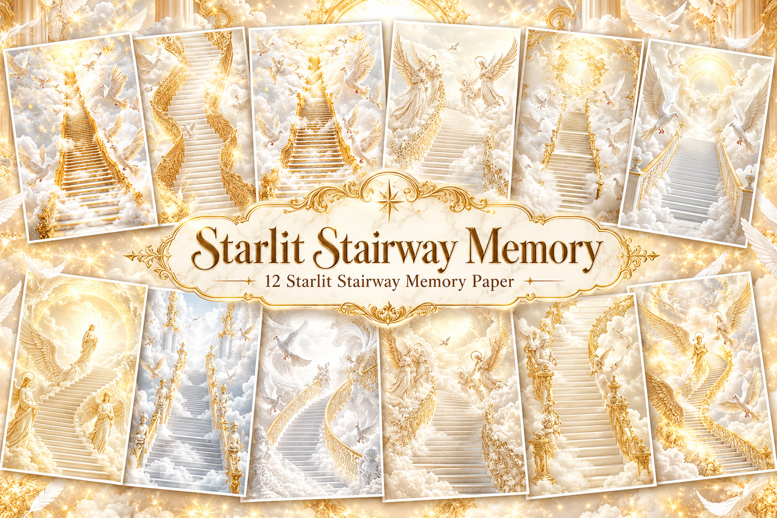 Fancy Memory Font Starlit Stairway Memory Graphic by FJ Dream · Creative Fabrica