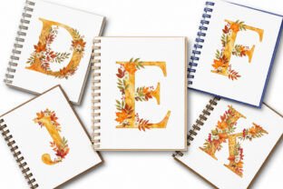 Watercolor Autumn Alphabet Clip Art Set Graphic by Creative Print ...
