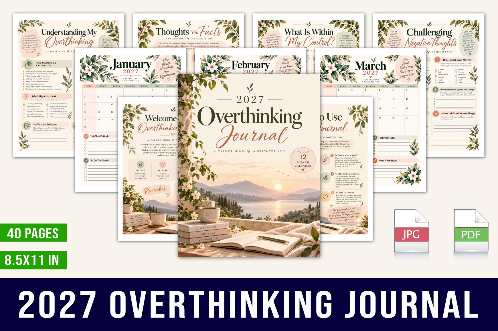2027 Overthinking Journal Graphic by designmela01 · Creative Fabrica