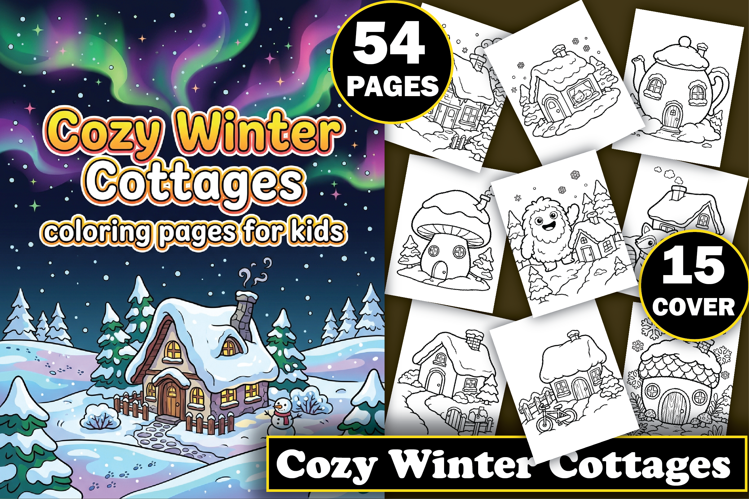 Colouring Card Easy Bold and Easy Coloring Book for Kids Graphic by Design Express ...