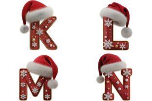 Christmas Alphabet & Numbers Clipart, Graphic by Joanna Redesiuk ...