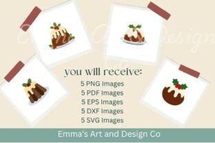 Pudding Drawing/design Christmas Pudding SVG Bundle Graphic by Emma's Art & Design Co ...