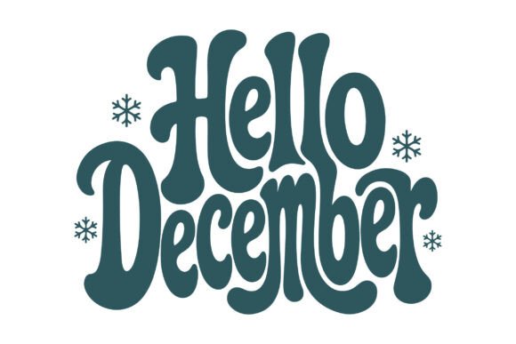 Hello December SVG PNG T-shirt Design Graphic Crafts By Retro svg shirt