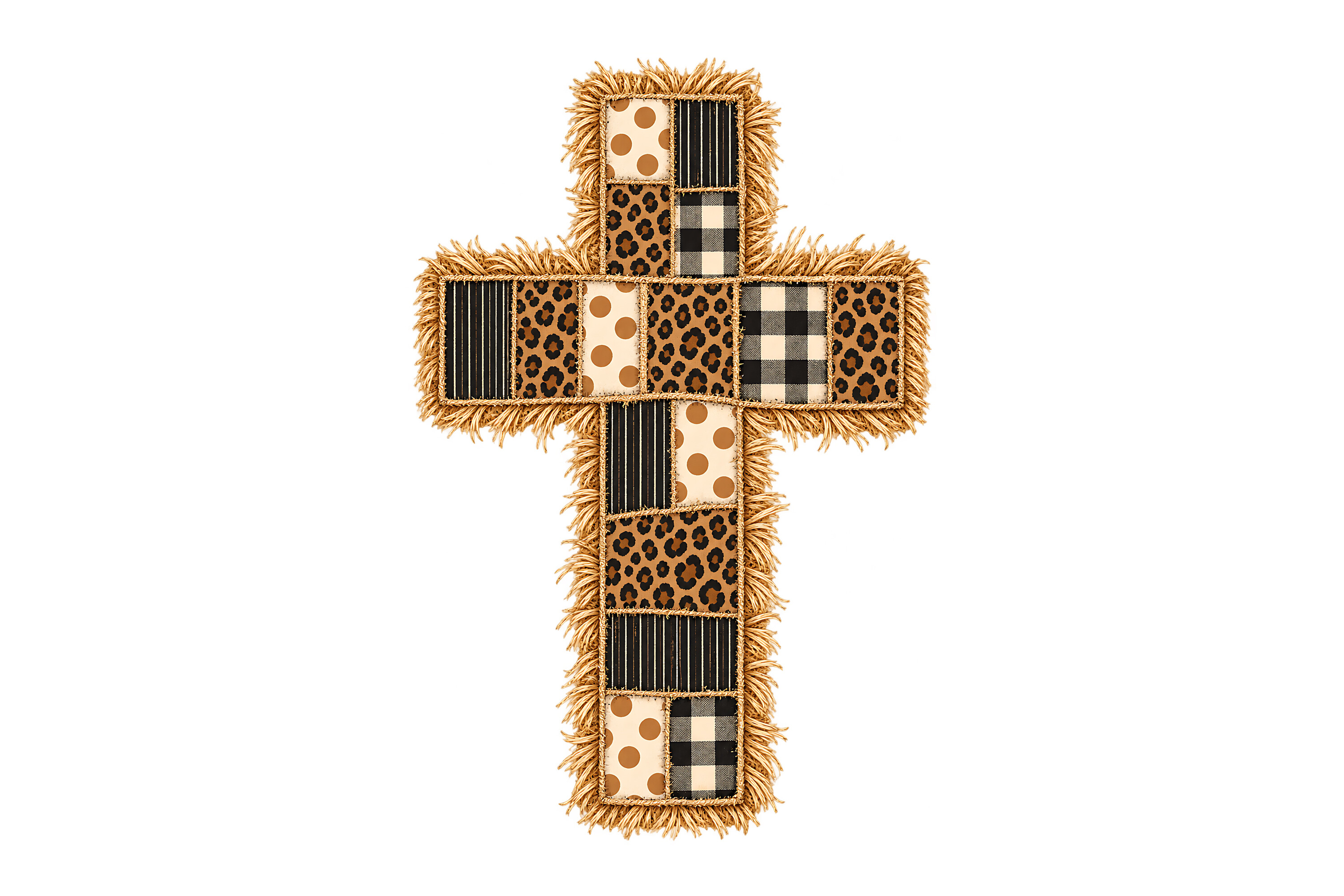 Leopard Patchwork Cross PNG Graphic by D-Stocker · Creative Fabrica