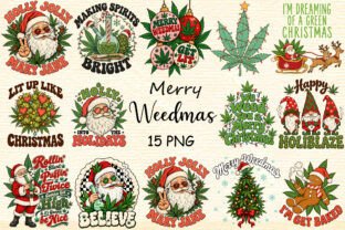 Merry Weedmas Christmas Cannabis PNG Graphic by CrexoraLab · Creative ...