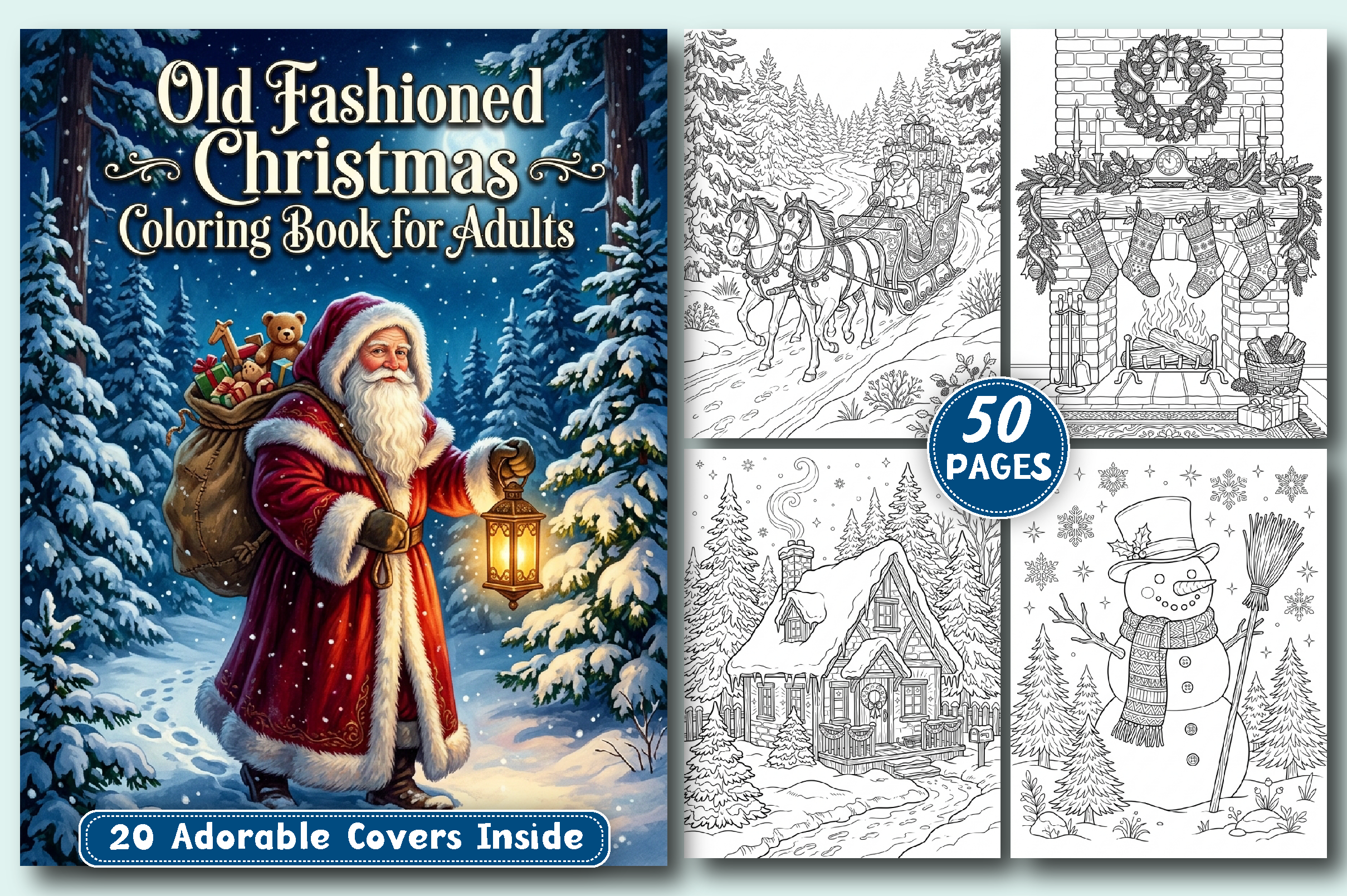 Present Coloring Sign Old Fashioned Christmas Coloring Pages Graphic by HappyColor Design ...