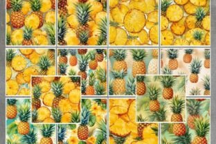 Pineapple Digital Paper | Tropical Fruit Graphic by Digital Neverland ...