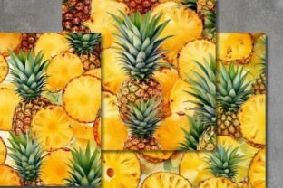 Pineapple Digital Paper | Tropical Fruit Graphic by Digital Neverland ...