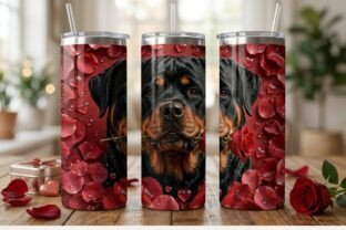 Valentina Red Roses Rottweiler Red Rose Valentine Tumbler De Graphic by Perfect Designs ...