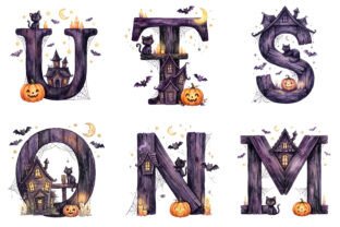 Spooky Halloween Alphabet Clipart Graphic by Craftelixa · Creative Fabrica