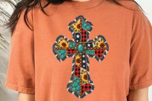 Creative Document Using Typewriter Western Cross Turquoise Patchwork PNG Graphic by Craftabledesign ...