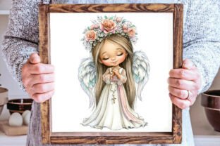 Whimsical Baby Girl Baptism Clipart Graphic by Artoya · Creative Fabrica