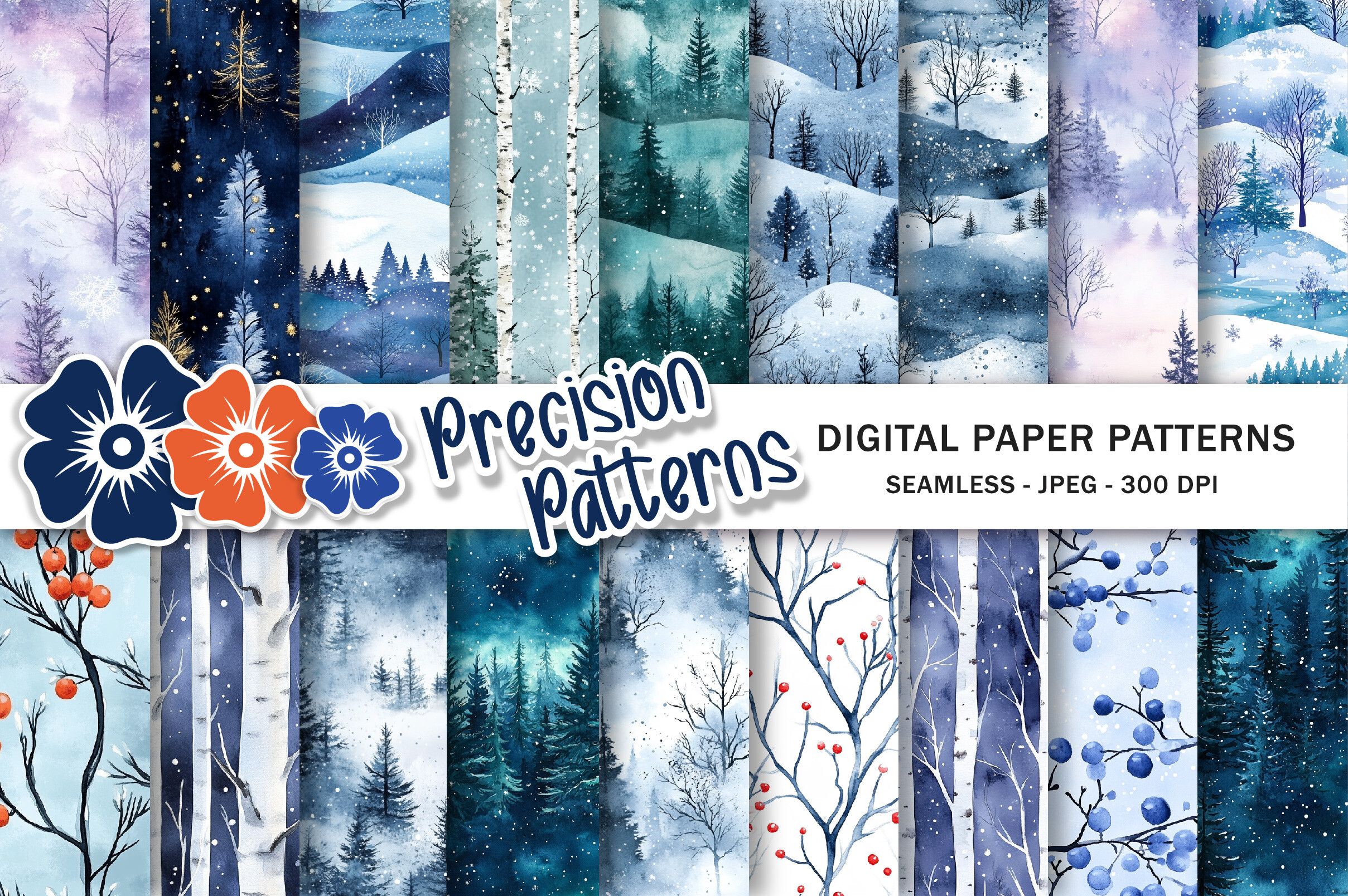 Winter Wonderland Frosted Seamless Patte Graphic by Precision Patterns ...