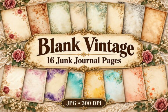 Vintage Lavender Flower Junk Journal Graphic by Paperloom Studio ...