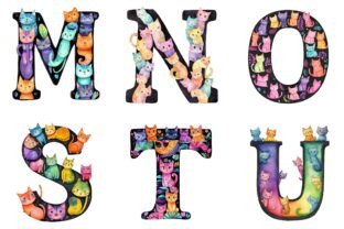 Cat Letter Alphabet Set Graphic by Masterking420 · Creative Fabrica