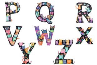 Cat Letter Alphabet Set Graphic by Masterking420 · Creative Fabrica