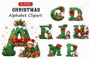 Download Abc Writing Christmas Alphabet Clipart Graphic by Creativegallery · Creative Fabrica