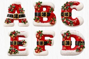 Christmas Alphabet Letter Clipart Bundle Graphic by Dream Forge Studio ...