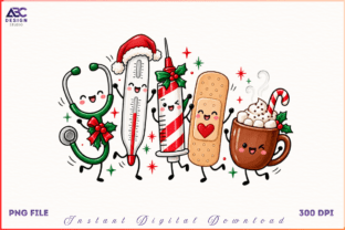 Christmas Medical Kawaii PNG Design