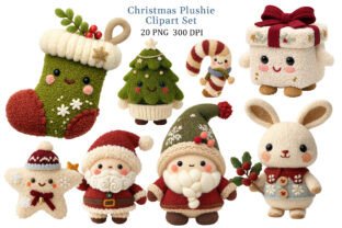 Christmas Plushie Clipart Bundle Graphic by PRO DESIGN · Creative Fabrica