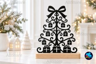 Christmas Stand Tree Decors Laser Cut · Creative Fabrica