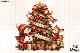Christmas Tree Snowman Deer PNG