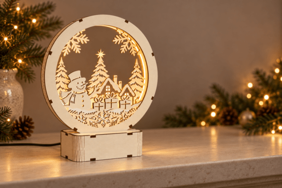 Christmas Village LED Lamp - 3 Mm Laser Cut Files laser cut file