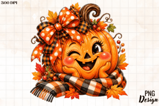 Cute Pumpkin Autumn Scarf PNG Design Graphic by Crafniva · Creative Fabrica