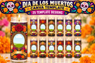Day of the Dead Candle Canva Template Graphic by freshzone228 ...