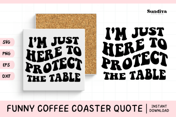 Funny Coffee Coaster Quote SVG 9 Graphic by Sundiva Design · Creative ...