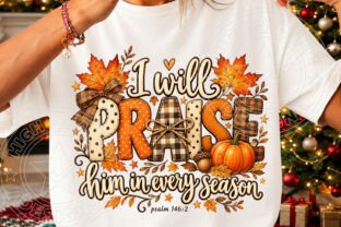 Fall Clean Backdrop Image I Will Praise Him Fall Coquette Design Graphic by GatewayDesign ...