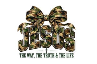 Jesus Camo Bow Christian Faith Design Graphic by Crafts Station ...