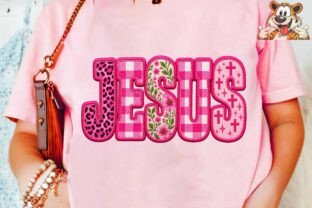 Jesus Pink Patchwork PNG Shirt Design Graphic by TigerDesigns ...