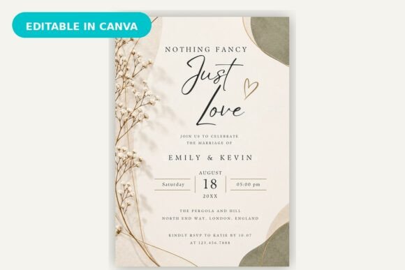 Photo Wedding Invitation Card Graphic by MS Roster · Creative Fabrica