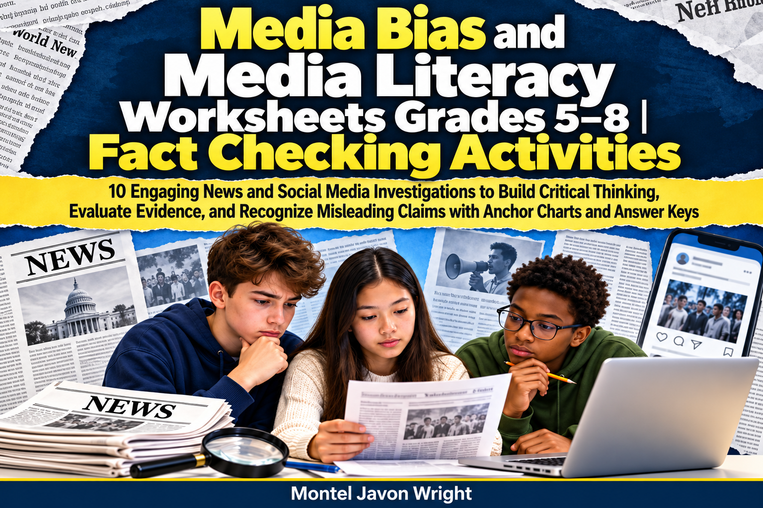 Creative Click Media Media Bias & Fact Checking Worksheets Graphic by Montel ยท Creative Fabrica