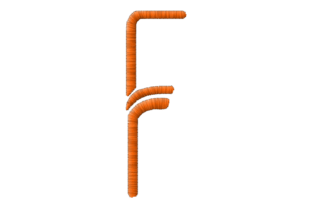 Modern Letter F Embroidery Design · Creative Fabrica
