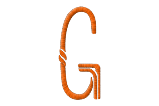 Modern Letter G Embroidery Design · Creative Fabrica