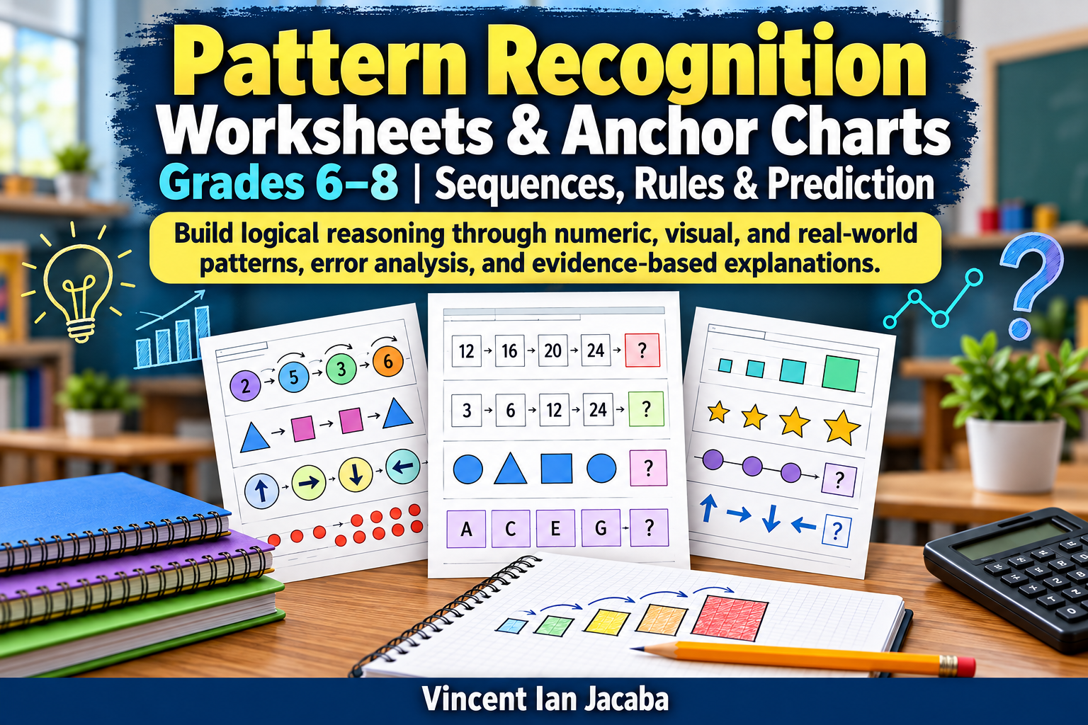 Pattern Recognizing Puzzles Pattern Recognition Worksheets 6–8 Graphic by vinceianj2024 · Creative ...