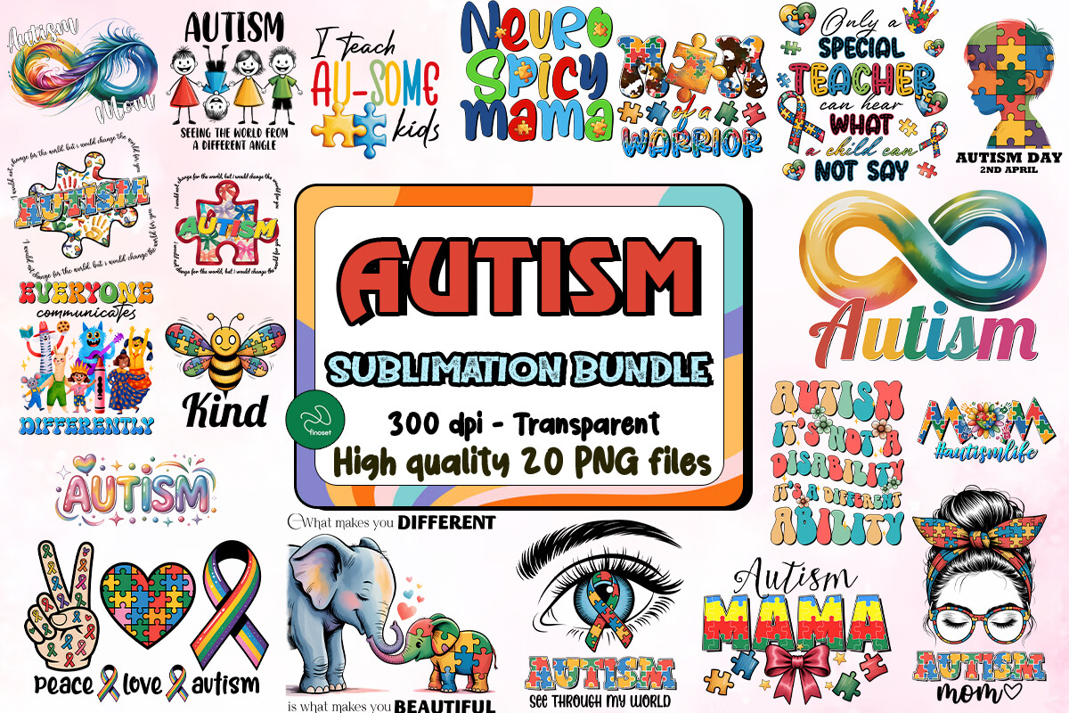 Puzzle Autism Sublimation Bundle Graphic by Finoset · Creative Fabrica