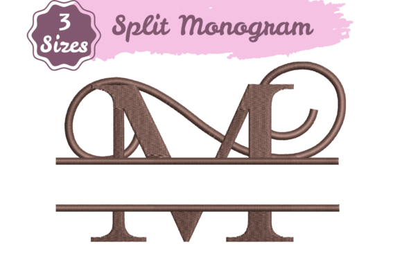 Split Font Embroidery Design - P · Creative Fabrica