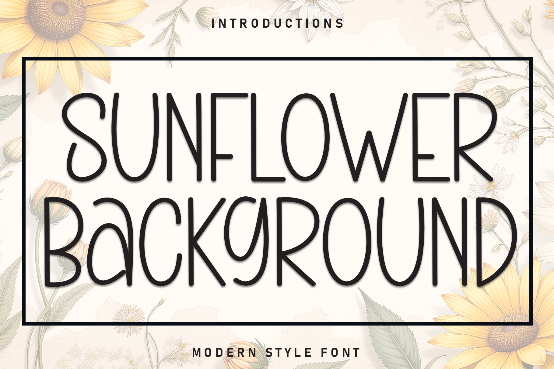 Sunflower Background Font by william jhordy · Creative Fabrica