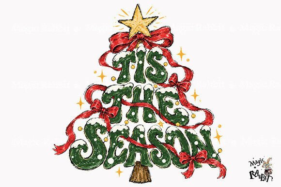 Tis the Season Christmas Tree PNG