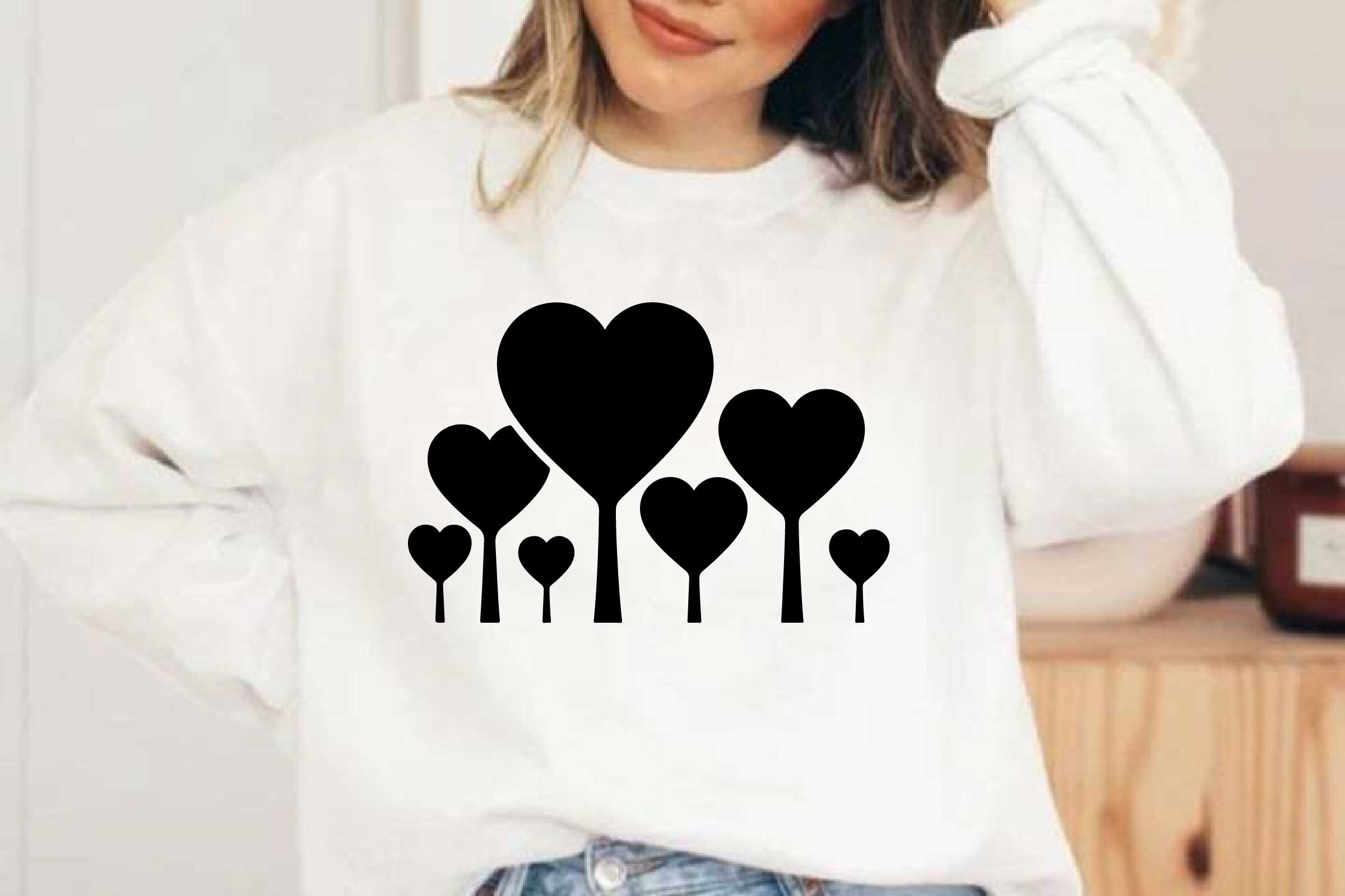 Valentine Love Trees Svg Clipart Vector Graphic by Retro svg shirt ...