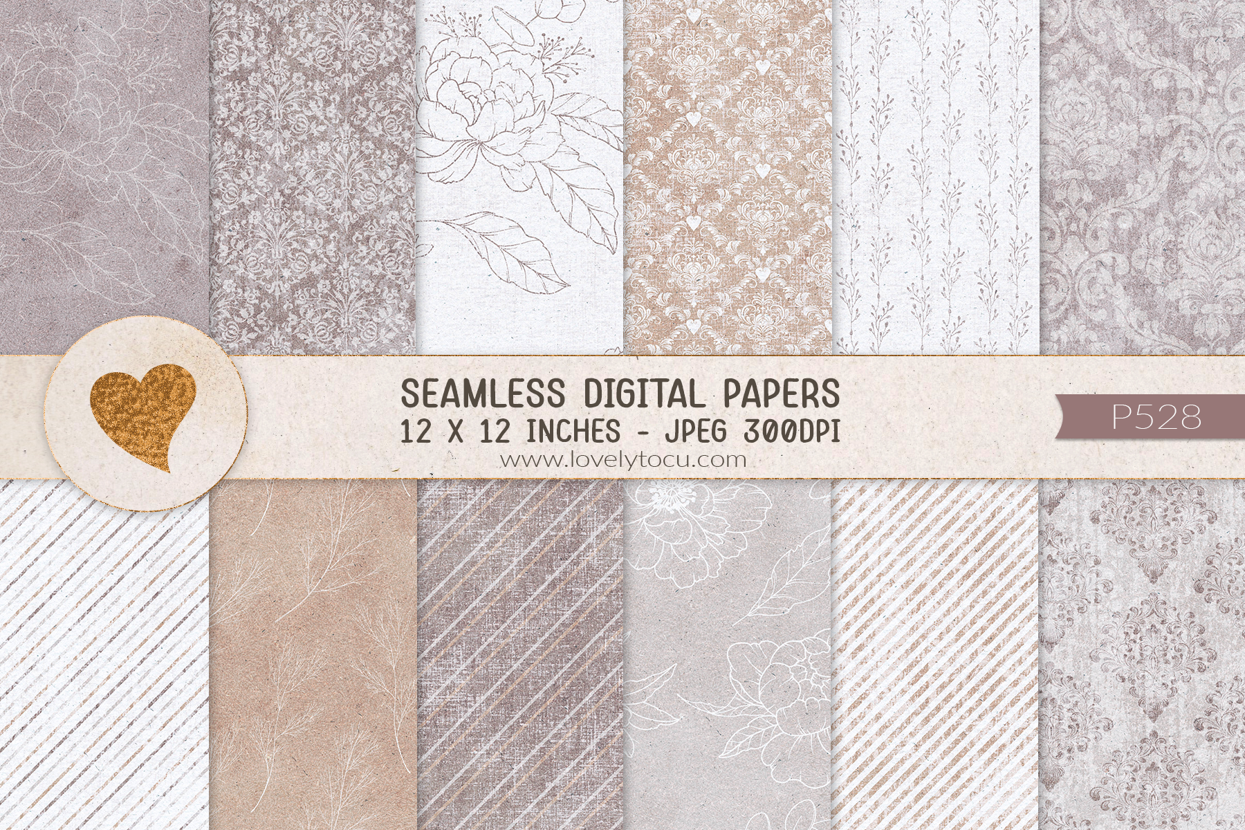 Vintage Brown Seamless Paper Designs Graphic by Lovelytocu · Creative ...