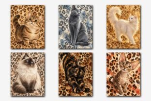 Vintage Cheetah Print Cats Backgrounds Graphic by Redsky Cat · Creative ...